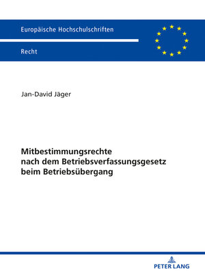 cover image of Mitbestimmungsrechte nach dem Betriebsverfassungsgesetz beim Betriebsuebergang